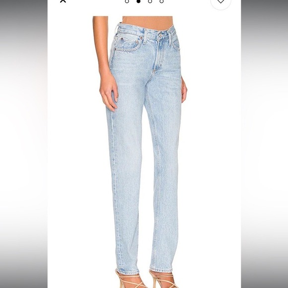 Agolde Classic Blue Denim Jeans - Picture 3 of 8